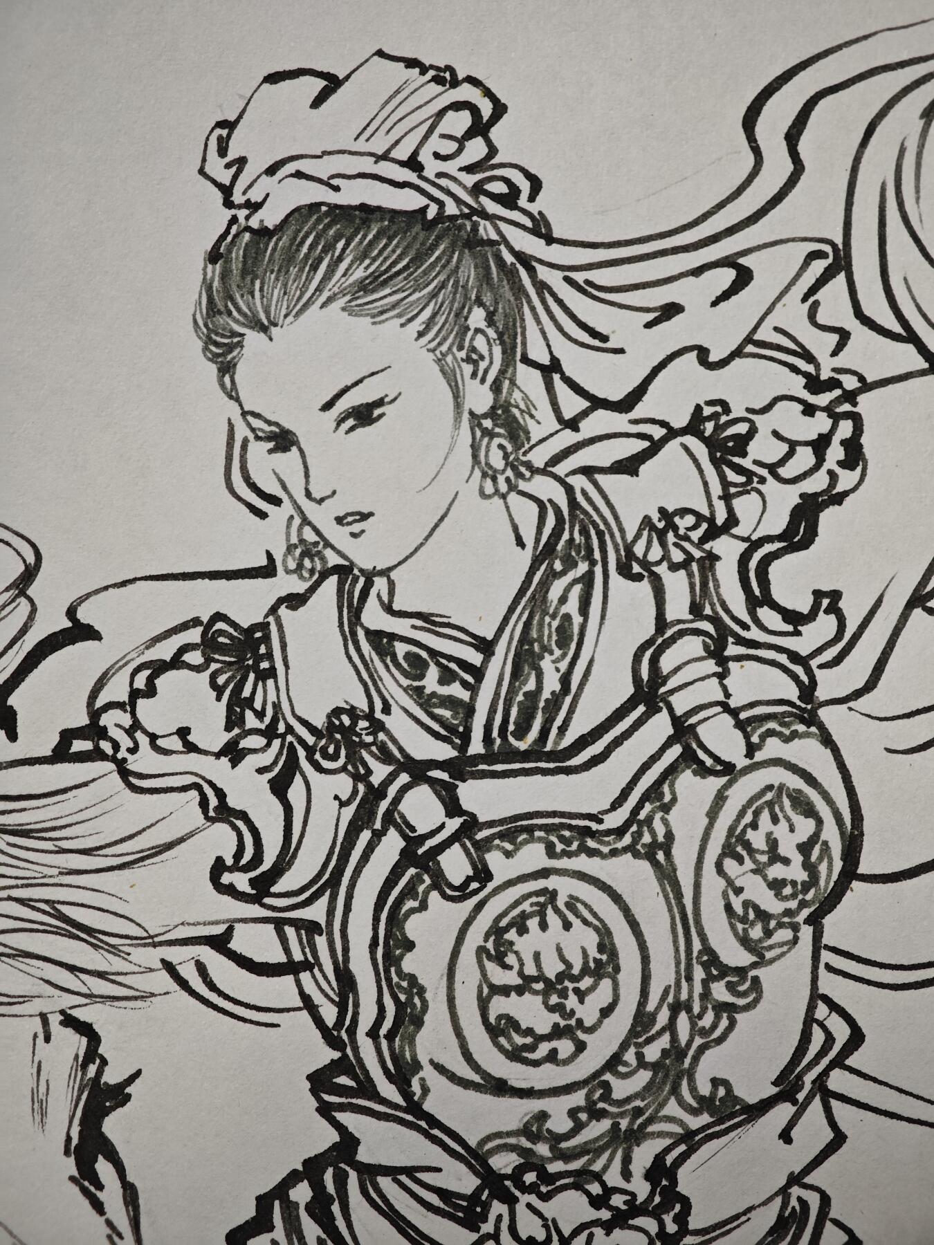 白泽拍卖卡牌手绘专场第30期（白金之夜 跨年大拍） 2021 胡洪手绘画 2张 扈三娘  胡洪亲签 钤印