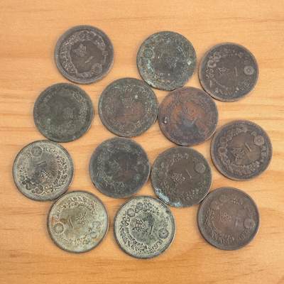 各国硬币第7期 无佣金 - 日本龙一钱铜币13枚