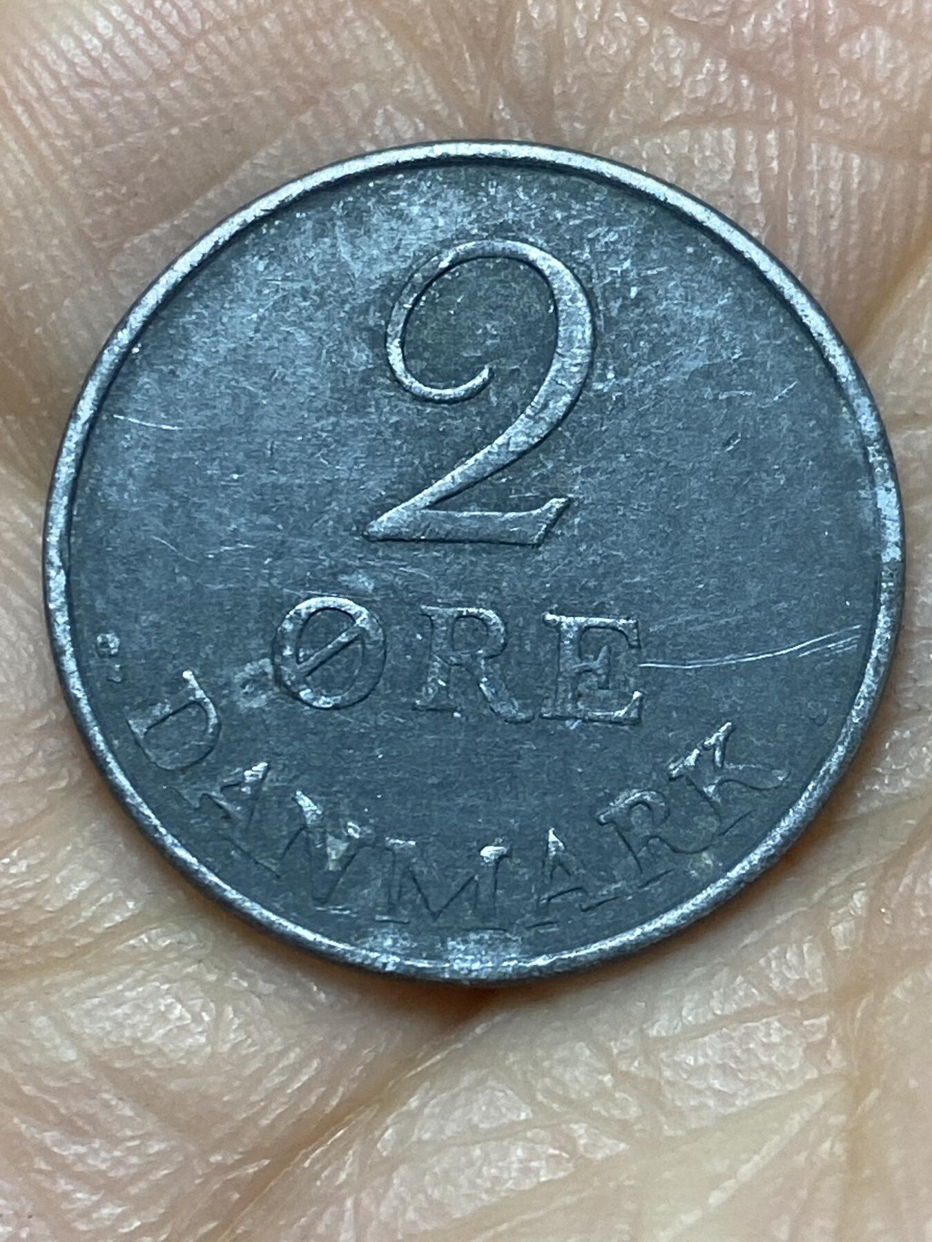 2025年第一百四十场(总第一百六十六场）外国好品散币场(免佣金) 丹麦🇩🇰1959年2欧尔(弗雷德里克九世第二版，C; S版)