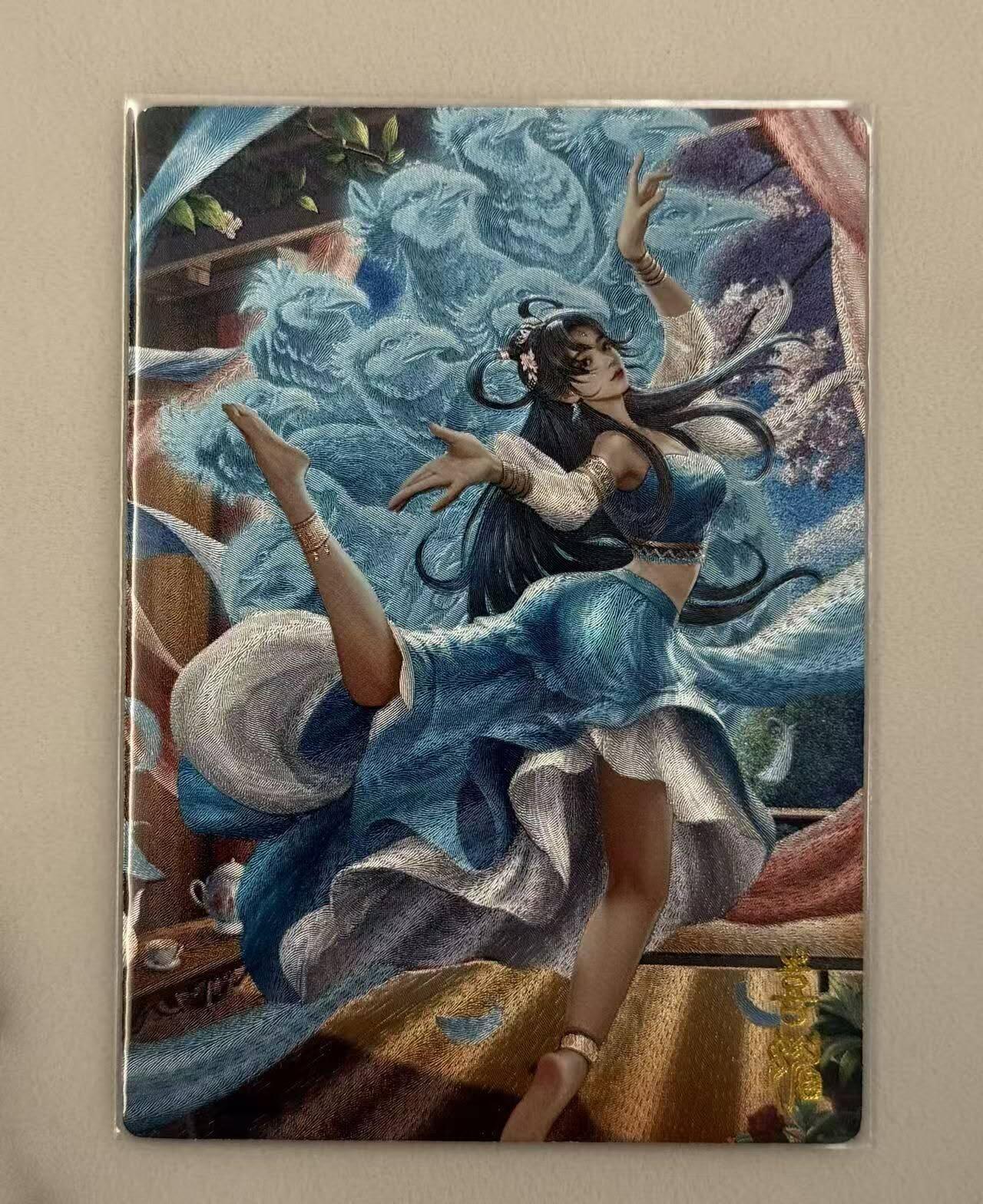 龙虎卡牌-六九场（无佣金，周六结拍，欢迎送拍） 粗闪3张 李爻原创 - 谭壹盲包 灵仙潭 喜媚三渐变