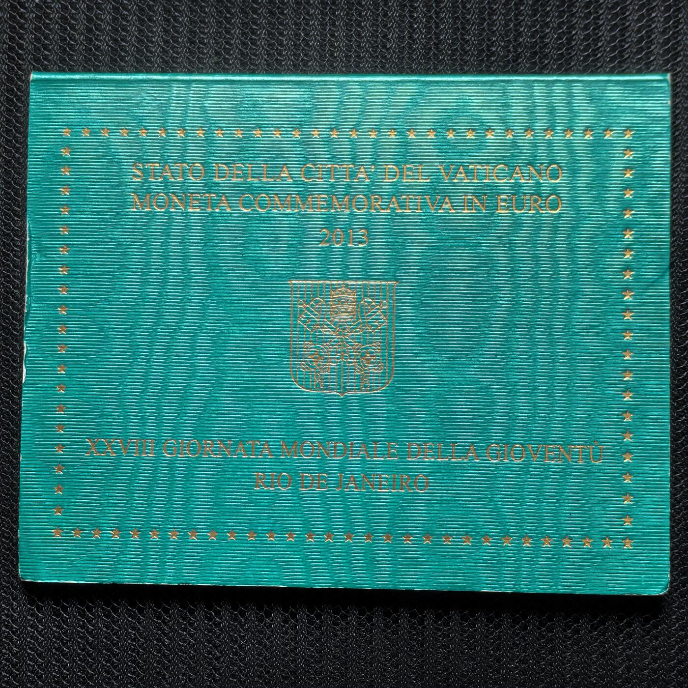 道一币馆币章第一百六十二场 原包装 梵蒂冈2013年第八次国际家庭年2欧元纪念币 89000