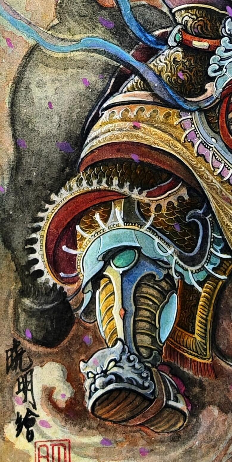 白泽拍卖卡牌手绘专场第30期（白金之夜 跨年大拍） 2025 刘晓明手绘画 将  刘晓明亲签