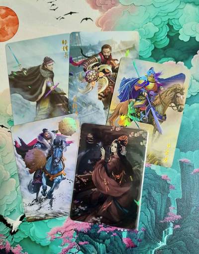 龙虎卡牌-六九场（无佣金，周六结拍，欢迎送拍） - 彩闪6张 火猪满赠大乔+燎原5猛男