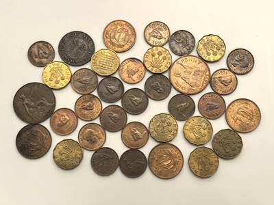 博洋堂世界钱币拍卖第154期（全场包邮） 英国铜币一组35枚