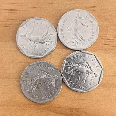 各国硬币第7期 无佣金 - 法国2法郎4枚