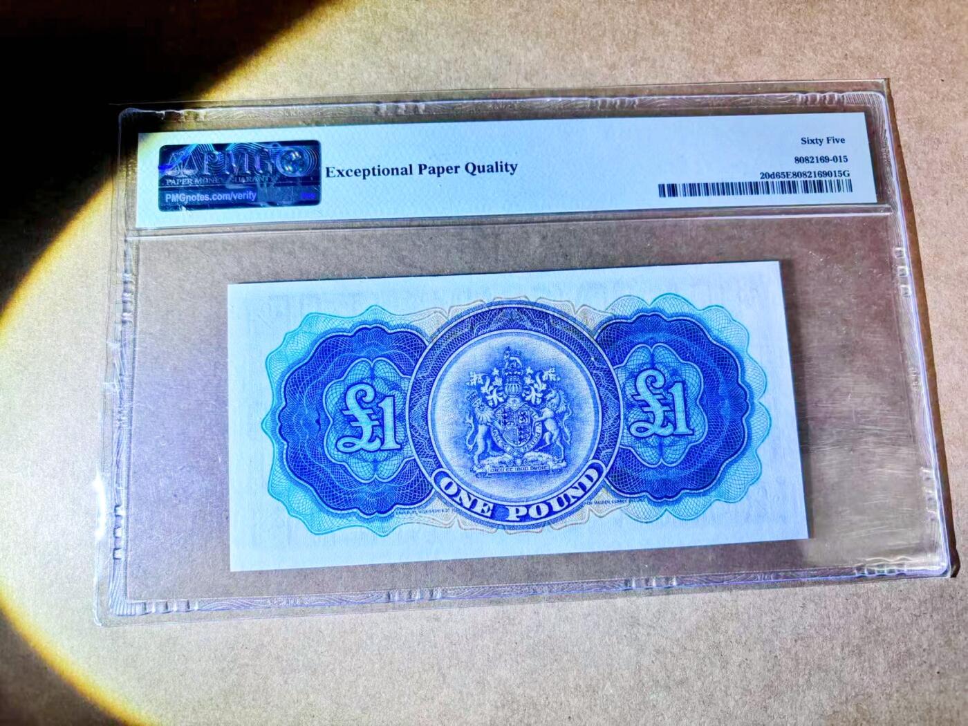 【Blue Auction】世界纸币精拍第768期——18级TOP拍卖/信誉/品质/专业/高效💫 百慕大 1966年1镑 BWC出品 大冠女王 PMG65EPQ 