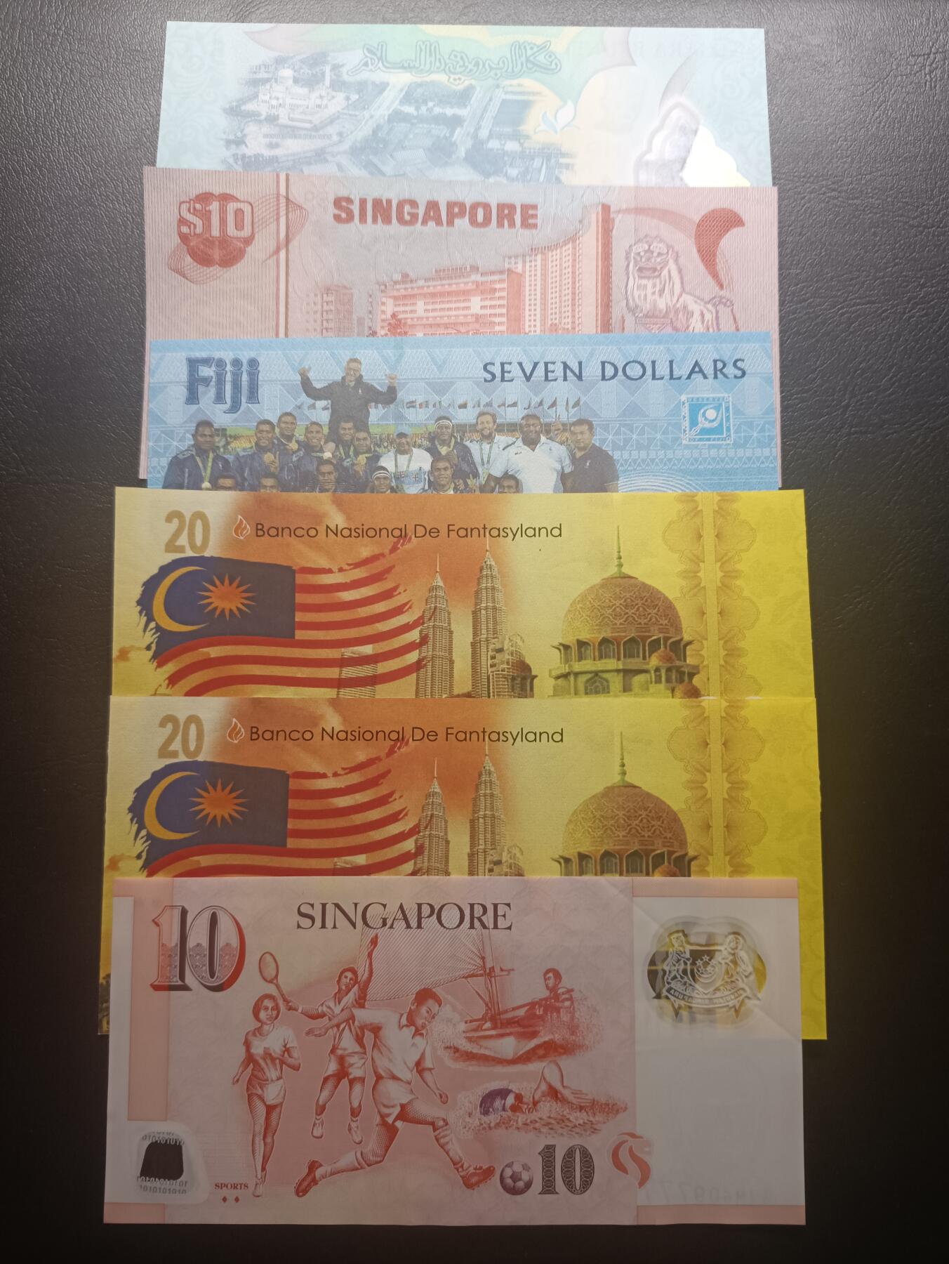 2025十二月第五期，总210期 东南亚钞票/商业钞批量六张流通好品XF—UNC