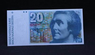 瑞士 人像版 20瑞朗 纸币 AU 极美品 - 瑞士 人像版 20瑞朗 纸币 AU 极美品