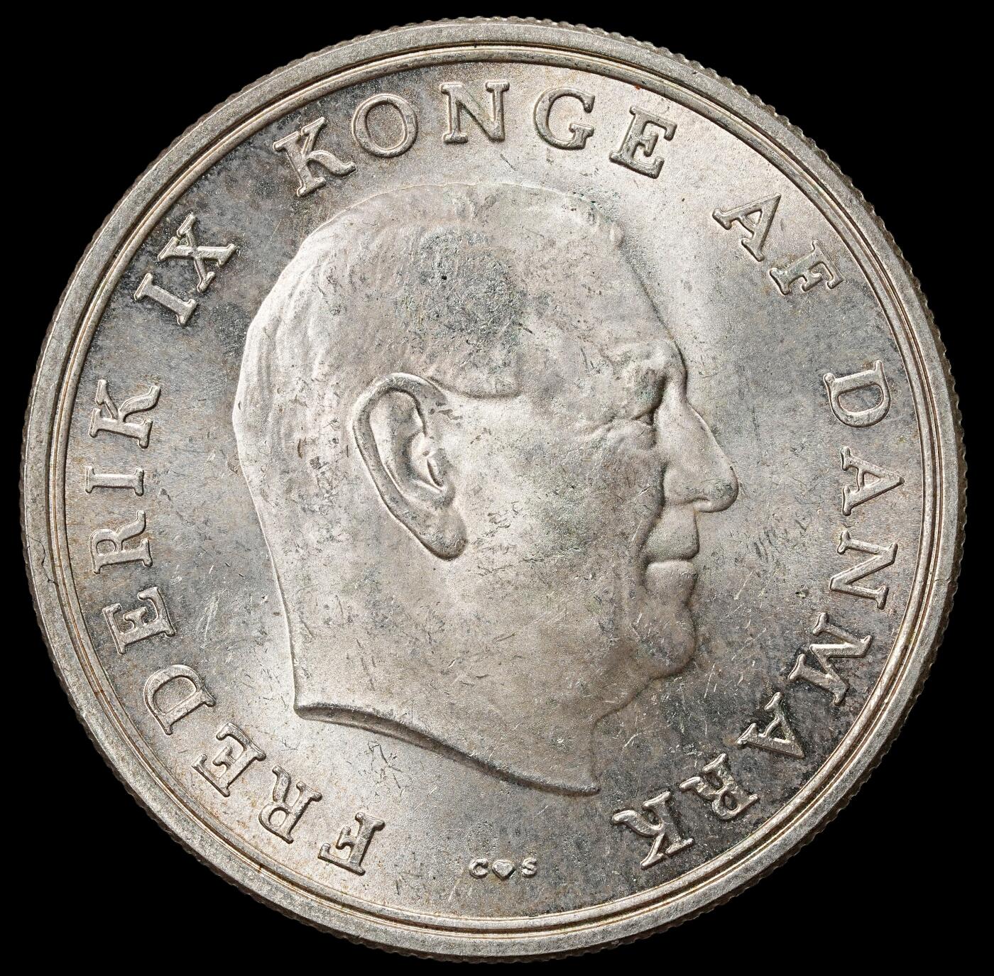 修遠堂世界钱币第九十九期 1964年丹麦安妮公主结婚纪念5克朗银币 17g，含银80%