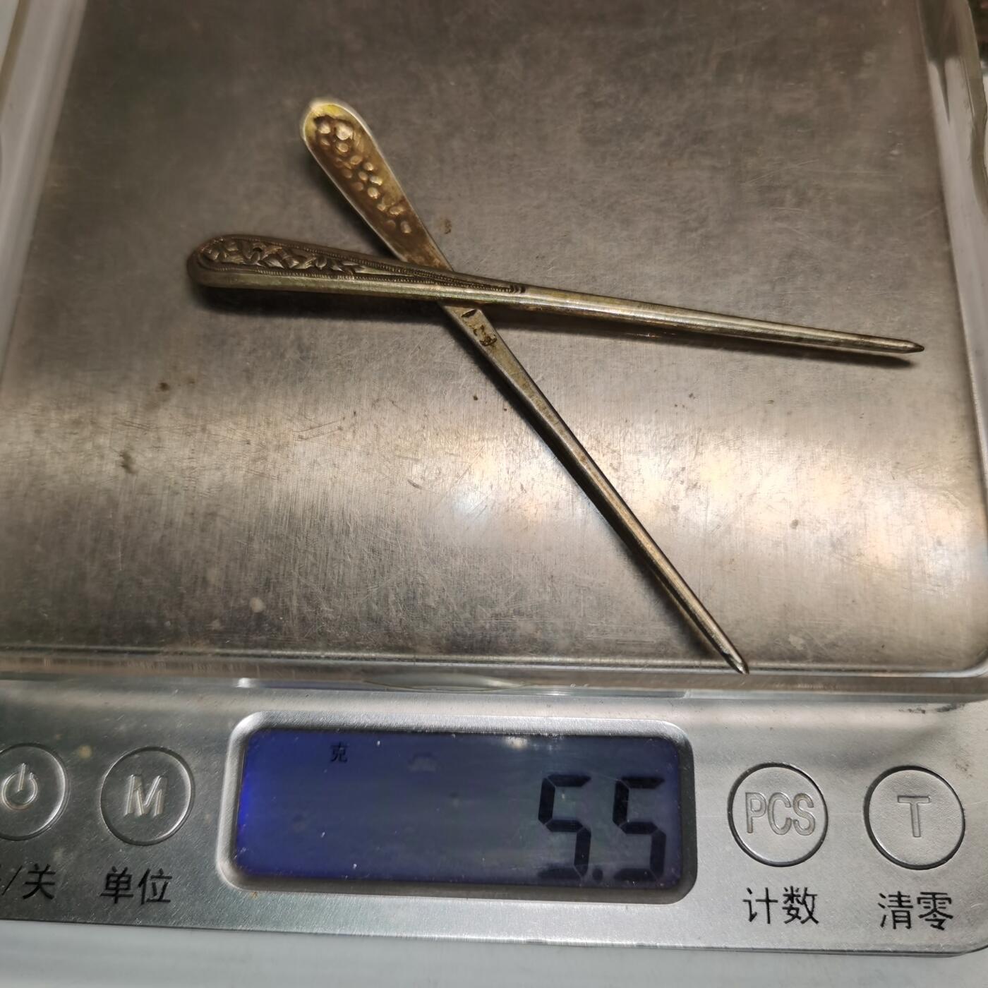 杂件专场90期 清代老银发簪