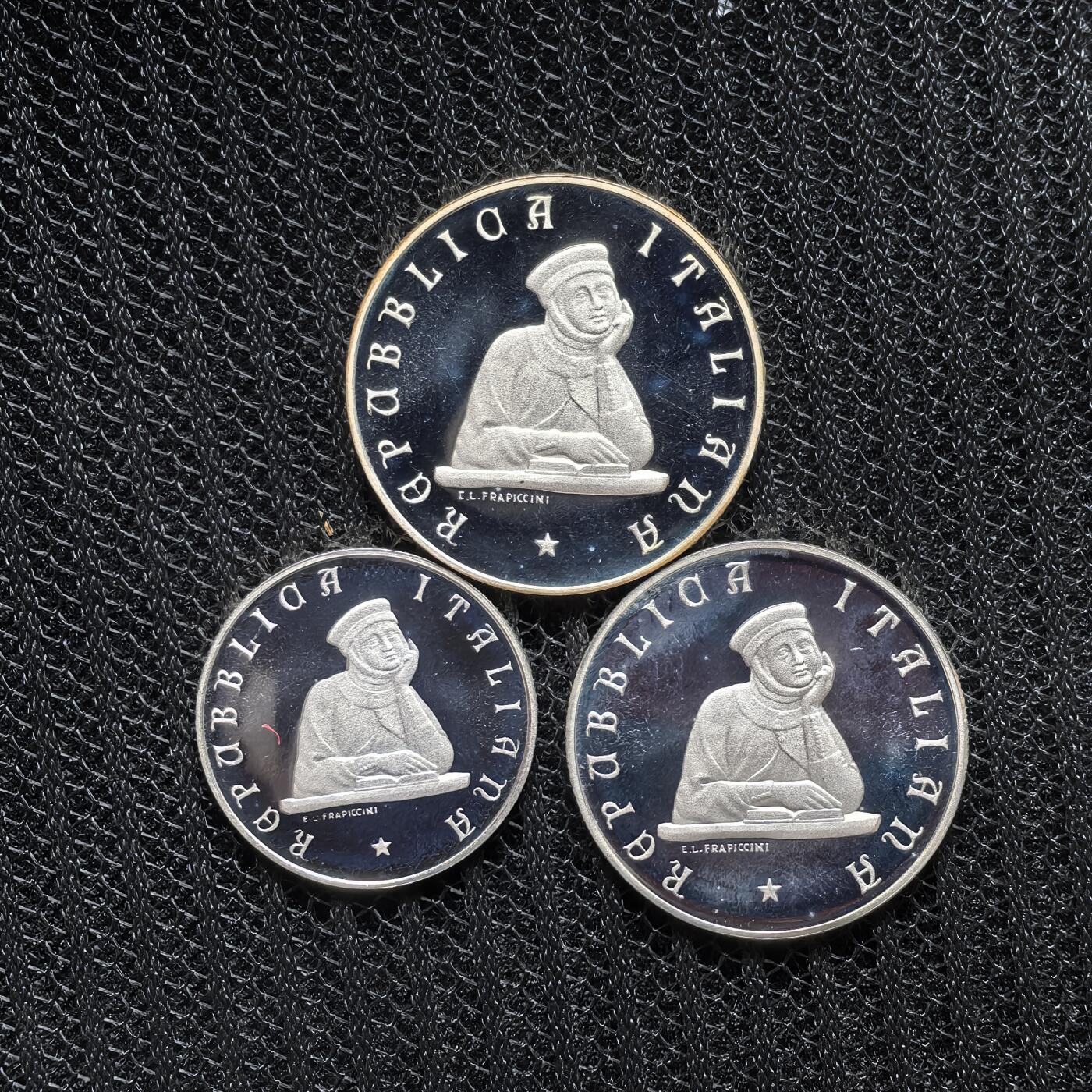 道一币馆币章第一百六十二场 原盒证 意大利1988年博洛尼亚大学900周年精制纪念银币三枚套  13000