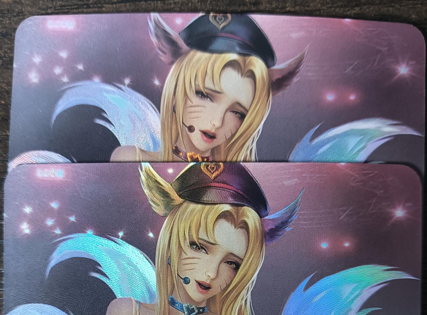 花开卡拍第53期（12月28号周日截拍，品控勿拍!!!拍品不寄存，运费5元，自制卡难免瑕疵，可能存在轻微撞角爆边等出厂瑕疵，品控介意勿拍！） 墨卡文创 艺术对卡 彩闪2张