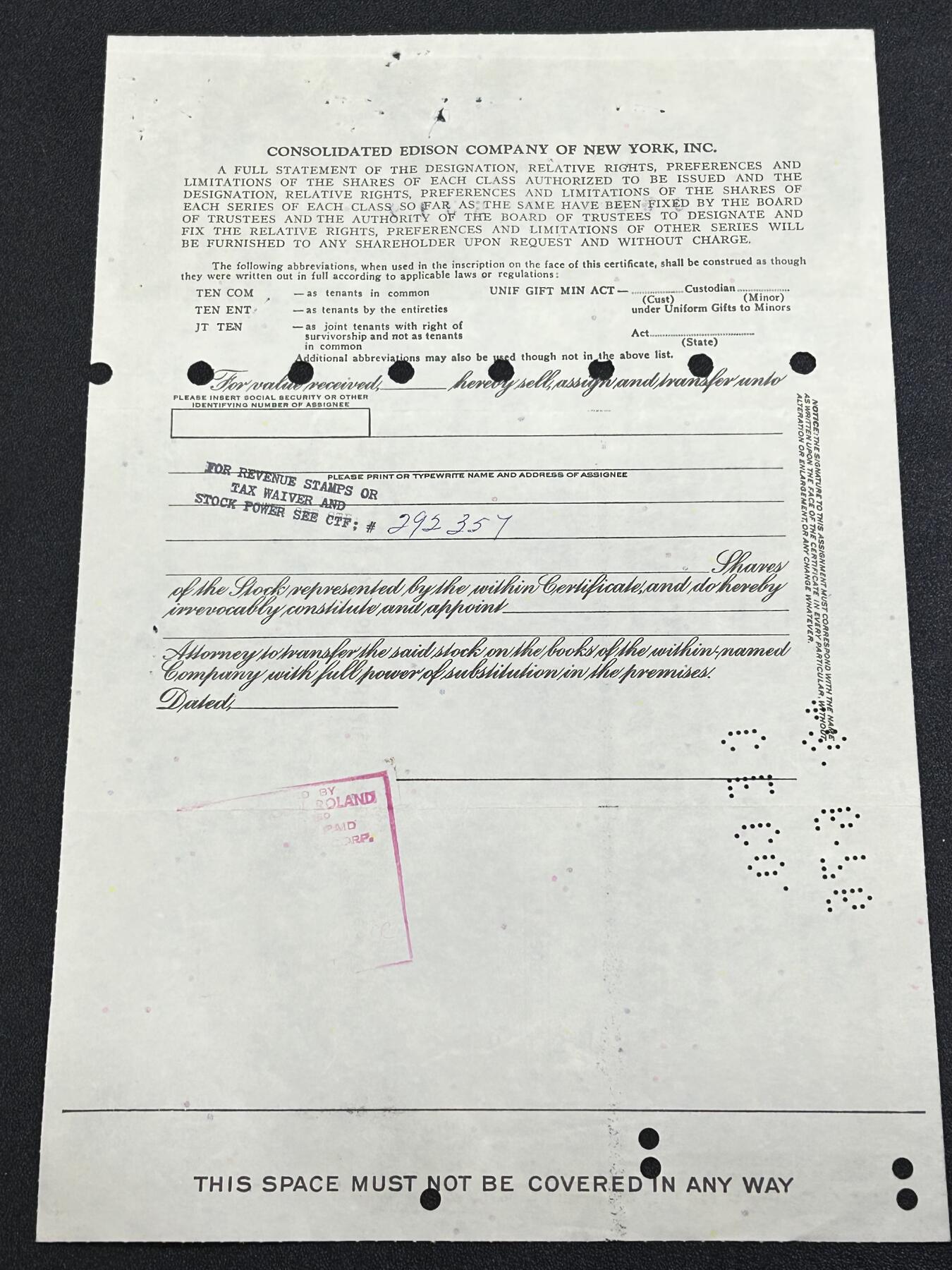 西秦中古拍卖第七十期 美国联合爱迪生老股票