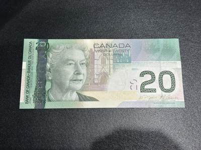 《外钞收藏家》第五百九十七期（年底收官场）（本平台长期征集拍品、欢迎藏友们联系合作） - 2004年加拿大旅版20元 全新UNC 无47尾68靓号