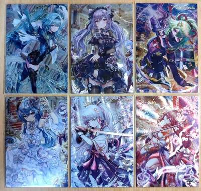 龙虎卡牌-六九场（无佣金，周六结拍，欢迎送拍） - 粗闪6张 藏无缺 璇哥 T画师原神系列