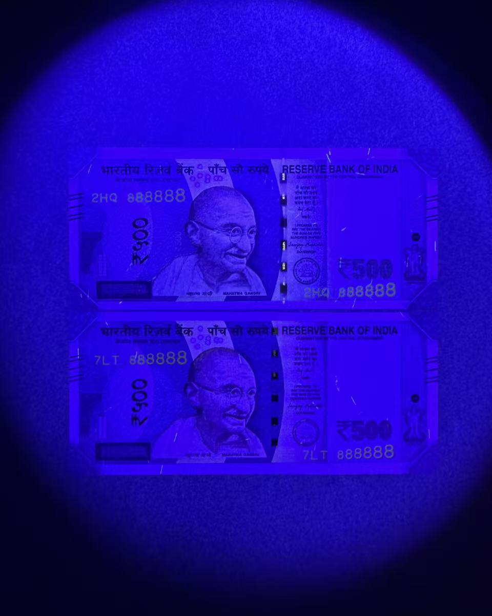 【Blue Auction】世界纸币精拍第768期——18级TOP拍卖/信誉/品质/专业/高效💫 【一组2张全同8】印度 500卢比 全新UNC