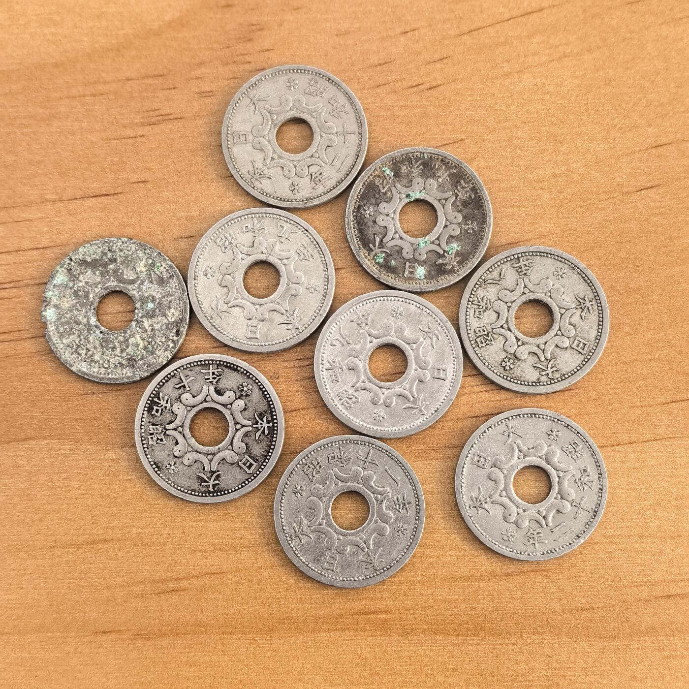 各国硬币第7期 无佣金 日本钱币5钱9枚