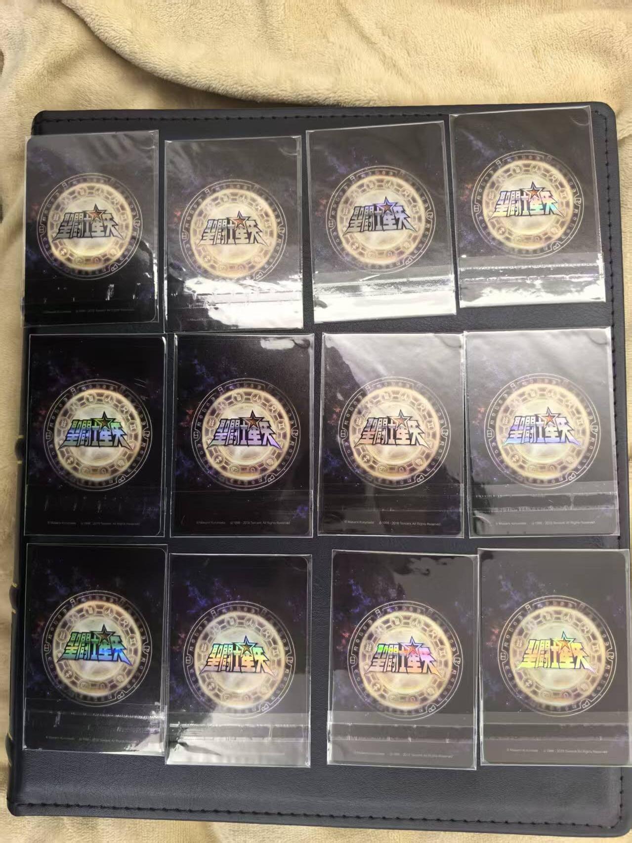 龙虎卡牌-六九场（无佣金，周六结拍，欢迎送拍） 彩闪小卡12张全 圣斗士星矢30周年展览卡 黄金圣斗士一套（卡背logo，有压痕，介意勿拍）
