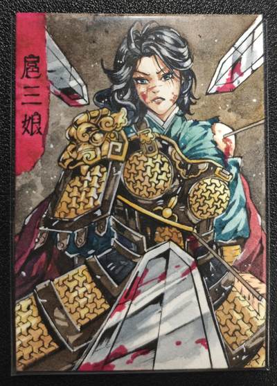 天玑星卡拍第155期《12.29年终场周一截拍》持续收拍收评中 满赠卡需备注 - 【手绘卡】Rubick 扈三娘 手绘卡