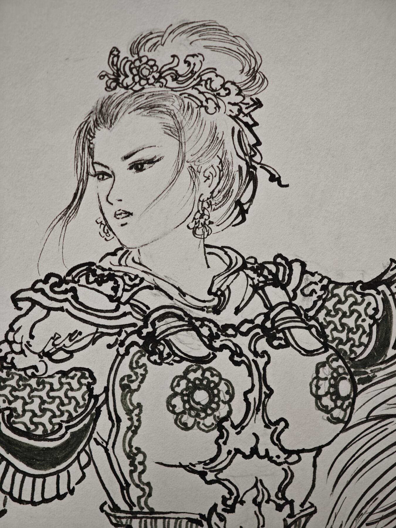 白泽拍卖卡牌手绘专场第30期（白金之夜 跨年大拍） 2021 胡洪手绘画 2张 扈三娘  胡洪亲签 钤印