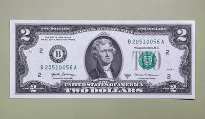 【无47】全新2017A年版美国托马斯·杰斐逊2美元纸币(年份号、钻石号） - 【无47】全新2017A年版美国托马斯·杰斐逊2美元纸币(年份号、钻石号）