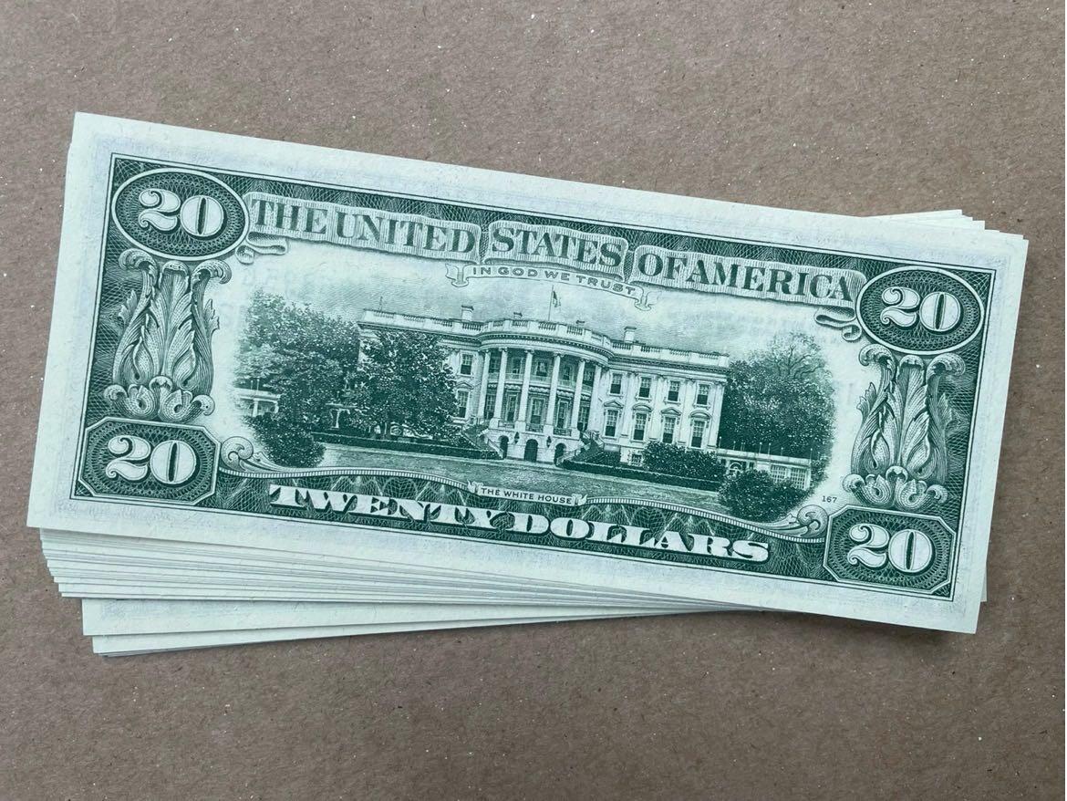 美国1969年C版20元 旧金山联储发行 整刀拆售 全新UNC送评品相