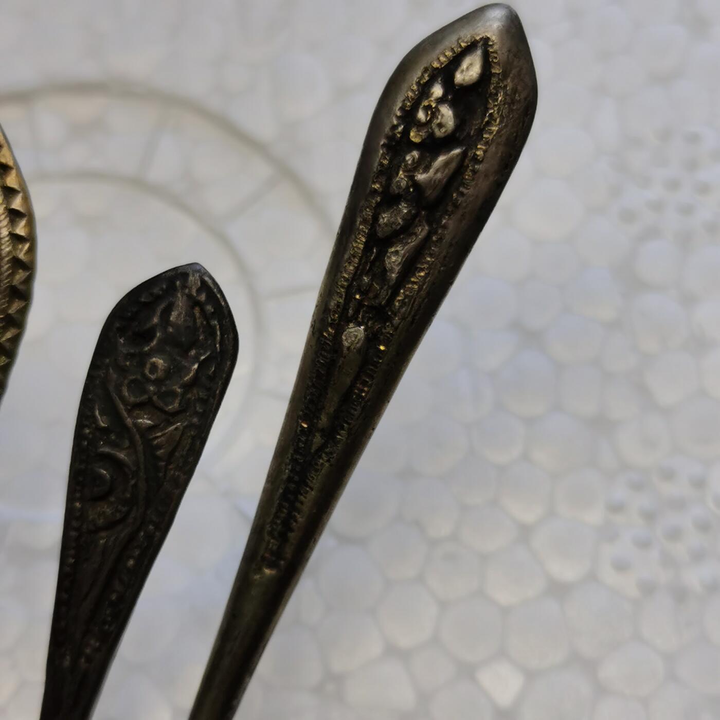 杂件专场90期 清代老银精美花纹发簪9支，清代最小支的发簪