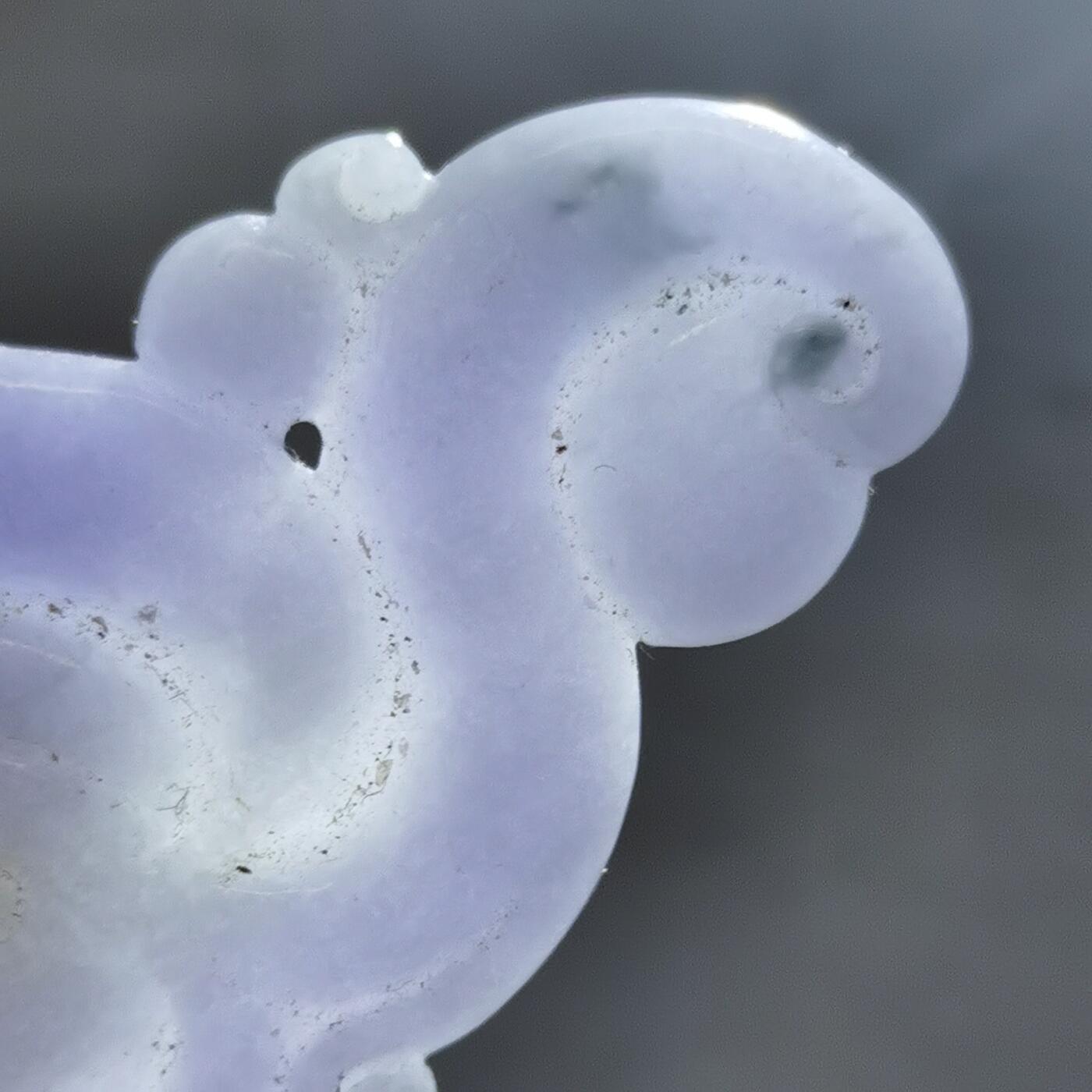 杂件专场90期 包A货紫翡雕花吊坠