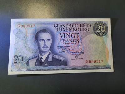 12月27号晚上8点 外国纸币自动截拍第77场 - 卢森堡20新品