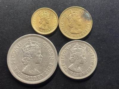 邮泉阁限时拍卖第三十八场 亚洲专场（硬币在国外。请付邮费6元。） - 英占香港高冠版4枚