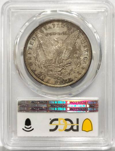 博洋堂世界钱币拍卖第154期（全场包邮） PCGS MS64 美国1884年O版摩根$1银币 双面通体醇厚五彩包浆 过渡自然