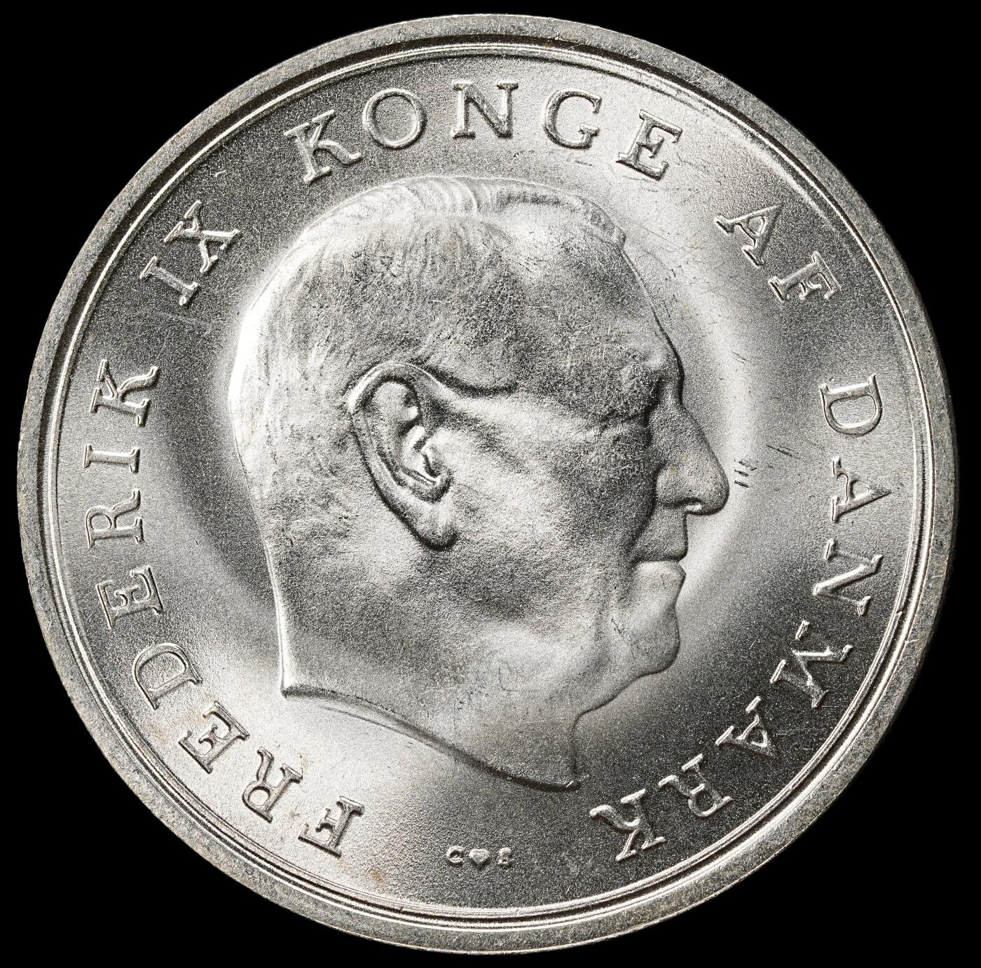 修遠堂世界钱币第九十九期 1967年丹麦玛格丽特公主结婚纪念10克朗银币 20.40g，含银80%