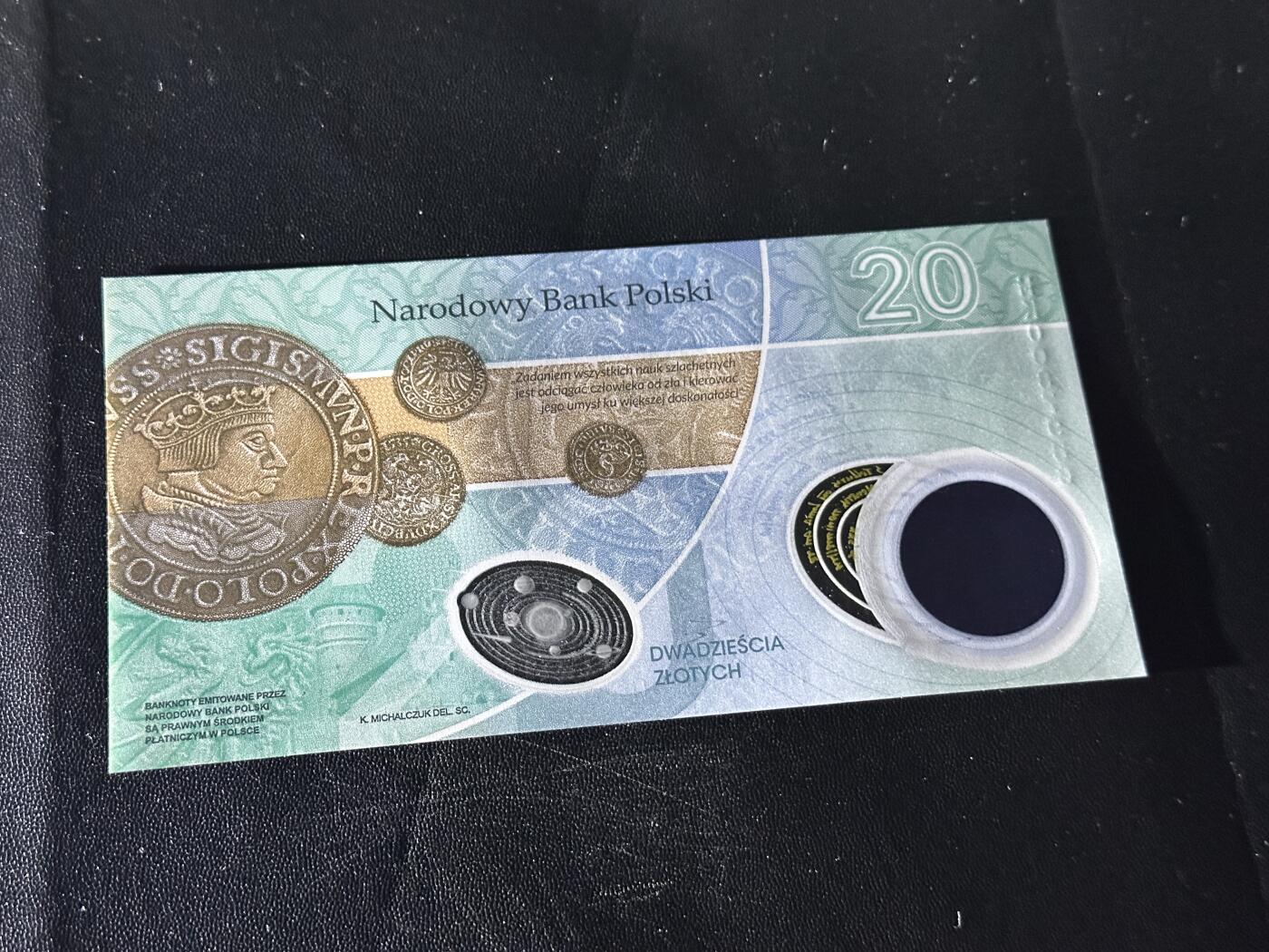 《外钞收藏家》第五百九十七期（年底收官场）（本平台长期征集拍品、欢迎藏友们联系合作） 2022年波兰20 哥白尼 纪念钞 全新UNC