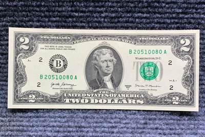 【无47】全新2017A年版美国托马斯·杰斐逊2美元纸币(年份号、钻石号） - 【无47】全新2017A年版美国托马斯·杰斐逊2美元纸币(年份号、钻石号）
