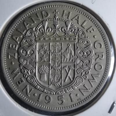 沼泽如烟--第946场 - 新西兰1951年半克朗