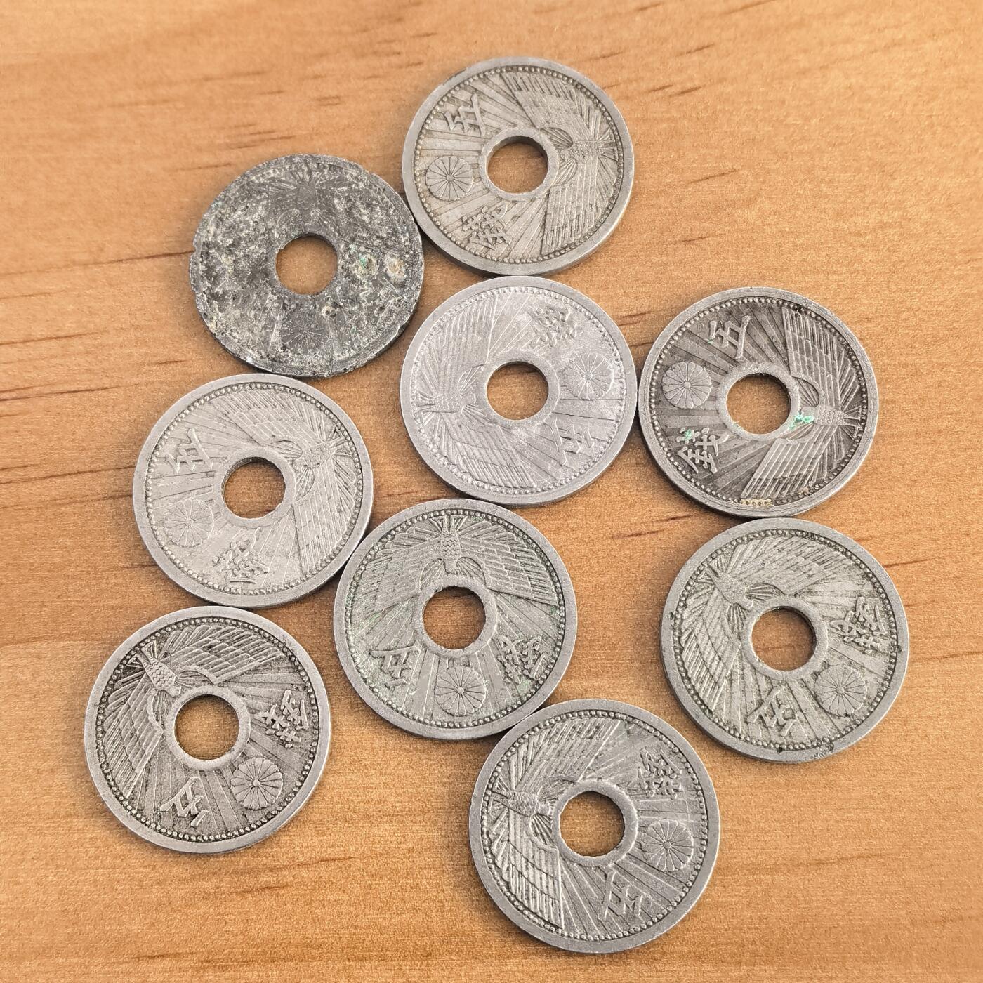 各国硬币第7期 无佣金 日本钱币5钱9枚