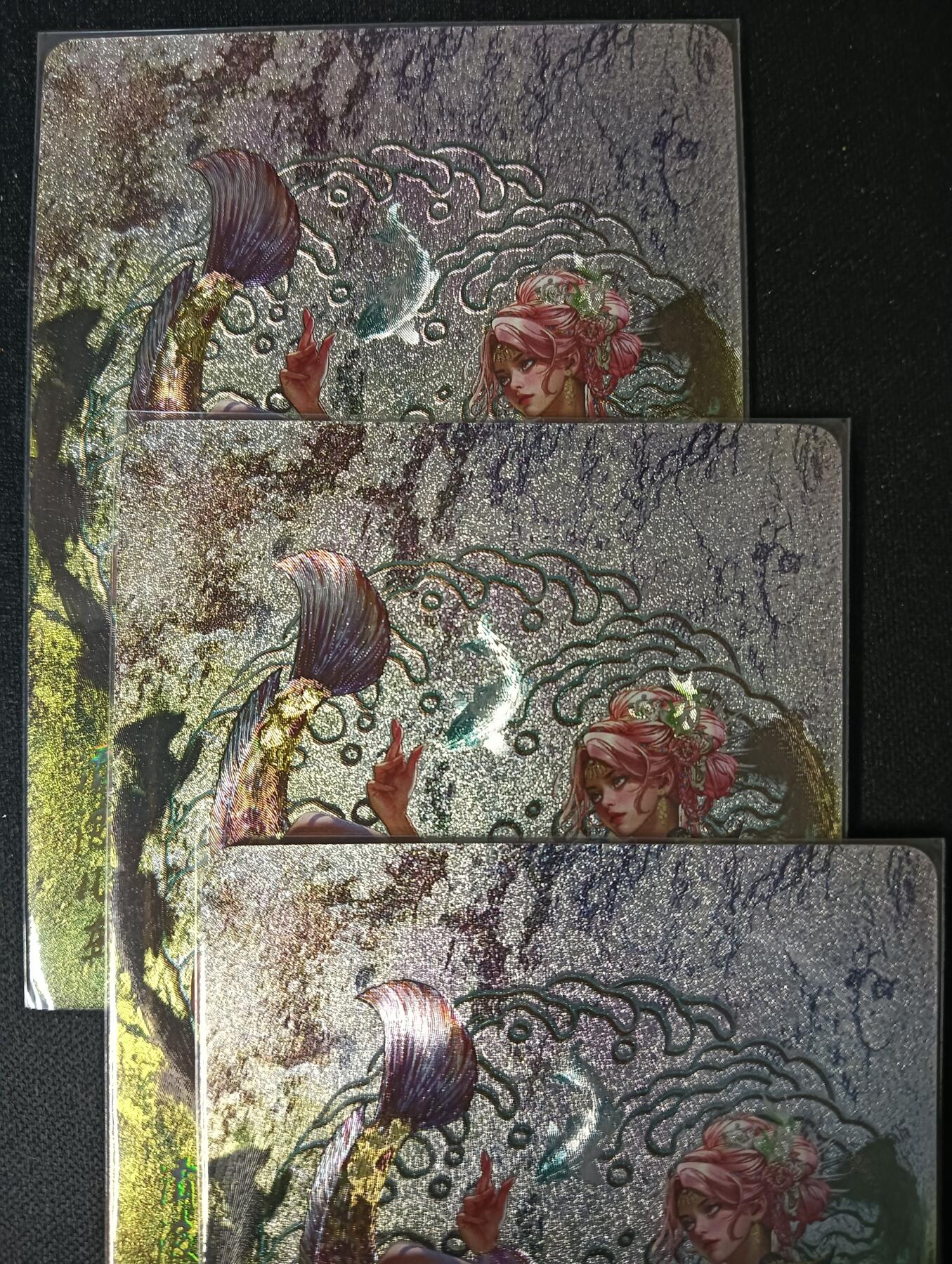 花开卡拍第53期（12月28号周日截拍，品控勿拍!!!拍品不寄存，运费5元，自制卡难免瑕疵，可能存在轻微撞角爆边等出厂瑕疵，品控介意勿拍！） 燎原卡牌， 罐儿幻西游  灞波儿奔3渐变折光粗闪