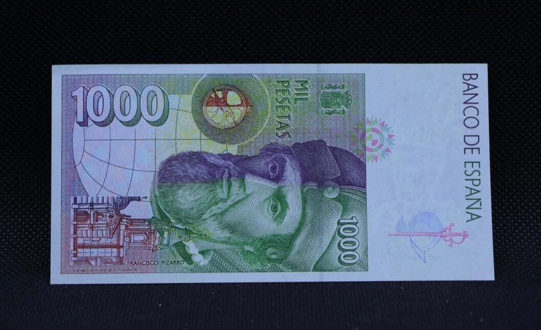 西班牙 1992年 1000比塞塔 全新UNC