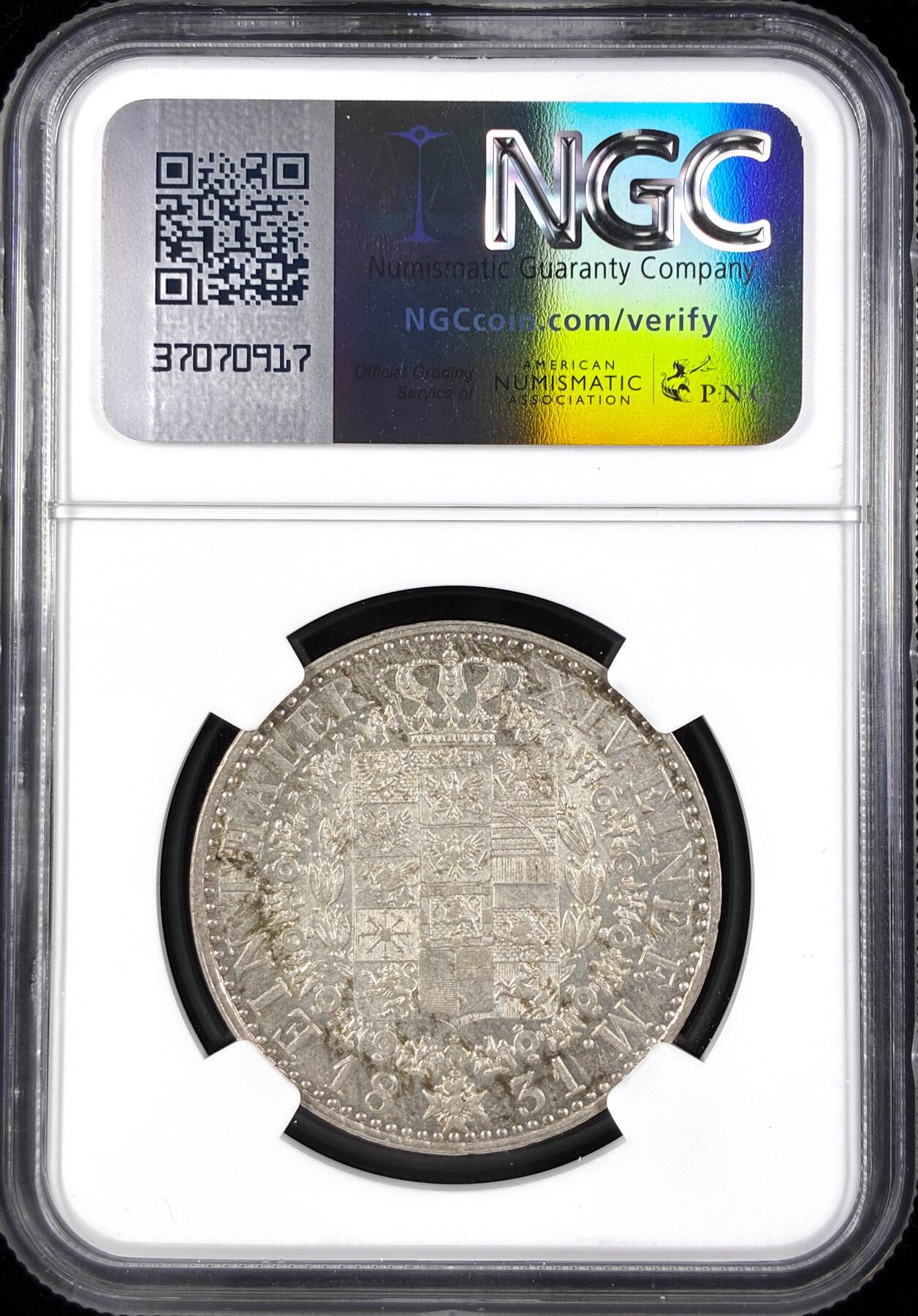 【雨安】【直播拍卖】【世界币章122期-评级币】2025-12-27 周六 19:30 保真 [评级德国] Germany 德国 德意志 1泰勒 Prussia普鲁士 Thun.250 KM#0419 (1828-1840) 腓特烈·威廉三世.大头像.纹章 1831年  NGC-AU55 极美细节, 深打, 底光粉光