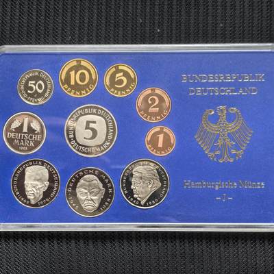 道一币馆币章第一百六十二场 - 原包装 德国1993年精制套币十枚套