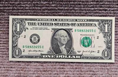【无47】全新2021年版美国华盛顿1美元纸币（如意号、双喜号） - 【无47】全新2021年版美国华盛顿1美元纸币（如意号、双喜号）