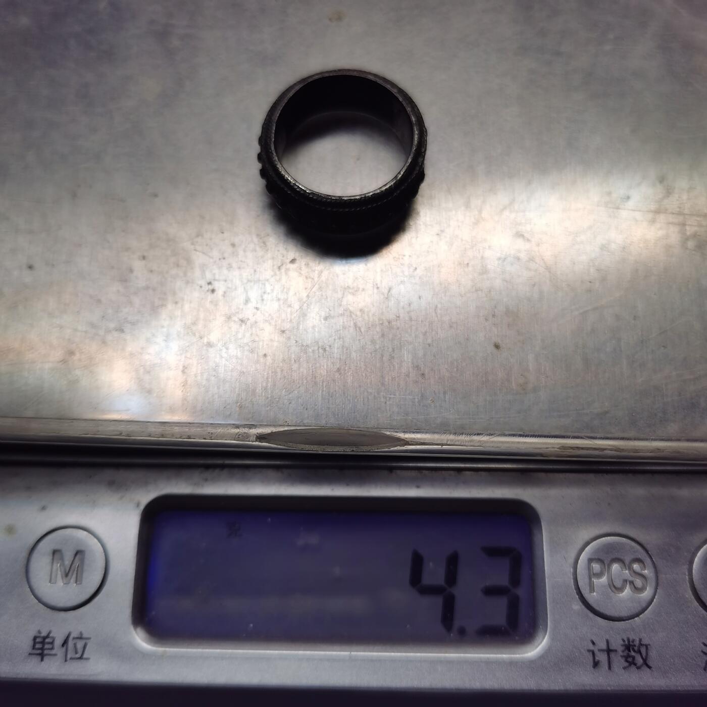 杂件专场90期 清代老银戒指，小指戒