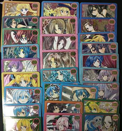 花开卡拍第53期（12月28号周日截拍，品控勿拍!!!拍品不寄存，运费5元，自制卡难免瑕疵，可能存在轻微撞角爆边等出厂瑕疵，品控介意勿拍！） - 我的女友 大雷萌妹粗闪大全套27张