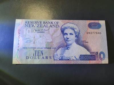12月27号晚上8点 外国纸币自动截拍第77场 - 新西兰10几乎全新