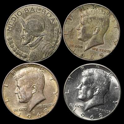 修遠堂世界钱币第九十九期 - 巴拿马，美国银币4枚 总重45.73g，含银40%