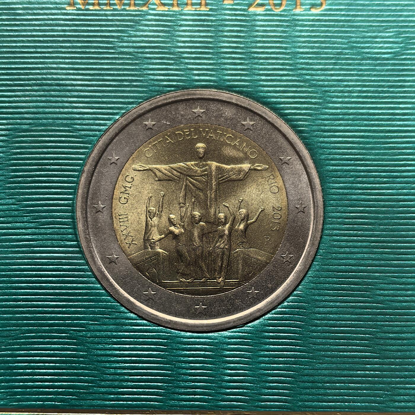 道一币馆币章第一百六十二场 原包装 梵蒂冈2013年第八次国际家庭年2欧元纪念币 89000