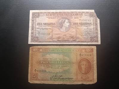 2025十二月第五期，总210期 - 英属纸币批量两张流通弱品