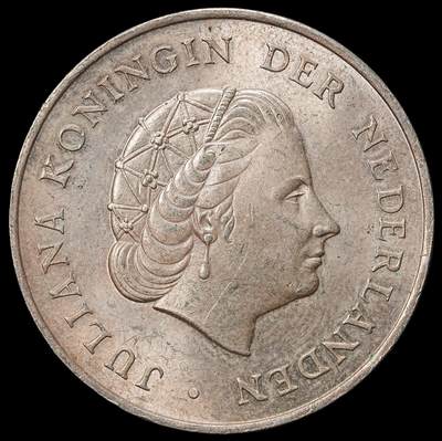 修遠堂世界钱币第九十九期 - 1964年荷属安的列斯2.5盾银币 25g，含银72%