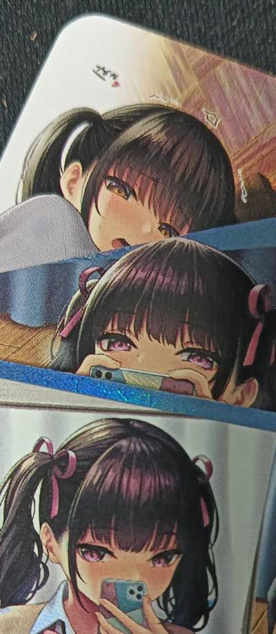 花开卡拍第53期（12月28号周日截拍，品控勿拍!!!拍品不寄存，运费5元，自制卡难免瑕疵，可能存在轻微撞角爆边等出厂瑕疵，品控介意勿拍！） - 墨卡文创 萌妹分镜小套 彩闪3张