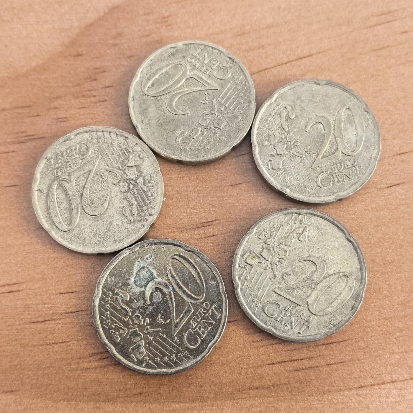 各国硬币第7期 无佣金 法国20殴分5枚